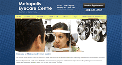Desktop Screenshot of metropoliseyecare.com